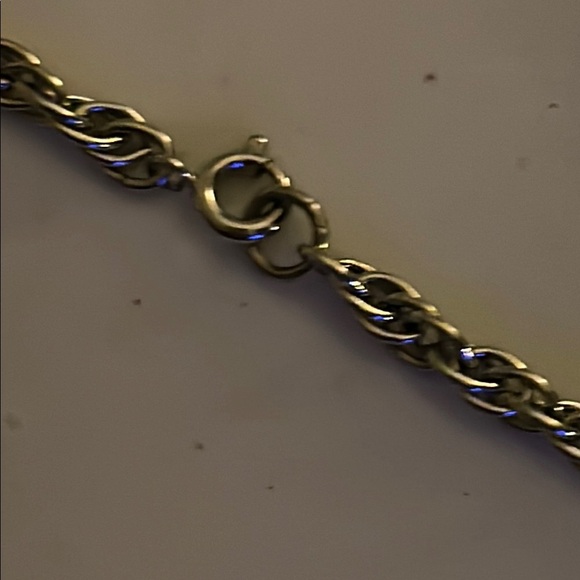 Vintage coiled zipper Silver Pendant Necklace - Picture 5 of 5